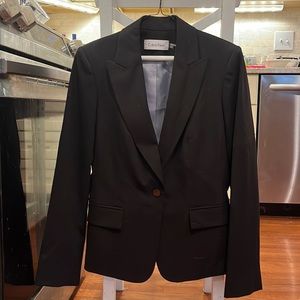 Womens Calvin Klein black suit jacket size 2.